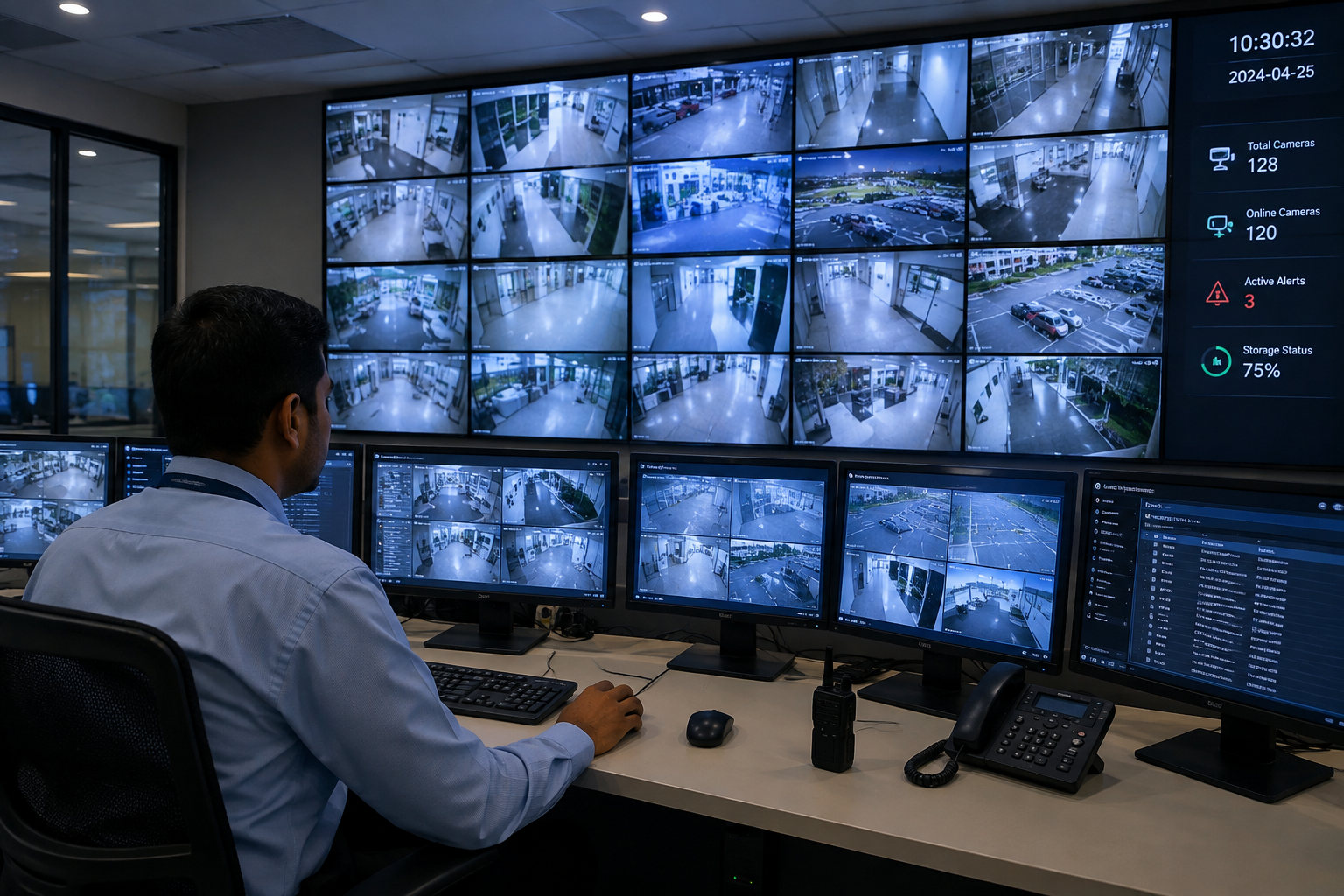 Commercial surveillance monitoring and CCTV security systems